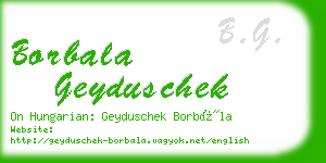 borbala geyduschek business card